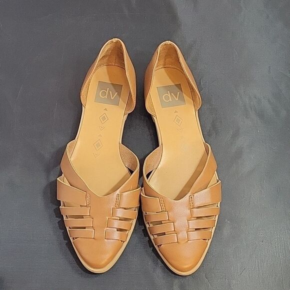 DV BY DOLCE VITA D'ORSAY POINTED TOE SLIP-ON FLAT LEATHER UPPER WOMEN"S SHOE - Picture 2 of 14